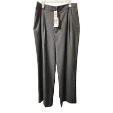 Anthropologie WAYF Women’s Tailored Trousers Gray Pleated Dress Pants XL NWT picture