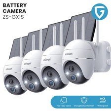 4PCS ieGeek Wireless Outdoor Solar Security Camera WiFi Battery Powered CCTV Cam picture