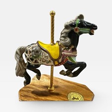Vtg 1996 Tobin Fraley Lefton Carousel Horse Music Box Camelot picture