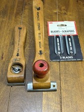 Vintage Hyde Wood Handle Paint & Glue Scraper w/ Extra Blades USA picture