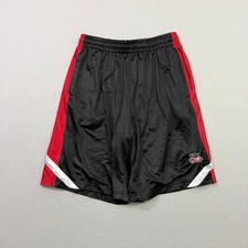 Vintage Wisconsin Badgers Shorts Men's Extra Large Black Red Athletic Sports y2k picture