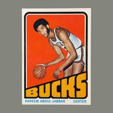 1972-73 Topps Kareem Abdul-Jabbar #100 Milwaukee Bucks Vintage Basketball HOF picture