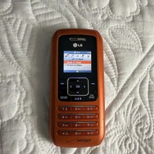 LG - Orange & Gray ( Verizon ) Flip Keyboard Phone - Rare Color picture