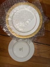 1930s Hutschenreuther Selb LHS Bavaria 22K Heavy Gold Encrusted 6.25” Plates picture