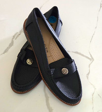 Anne Klein Women's Brown Faux Leather Slip-On Loafer Flats Round Toe 7.5 picture
