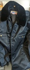 VTG USA BLAUER POLICE WINTER NAVY ZIP LINER THERMAL JACKET FUR COLLAR RARE L picture