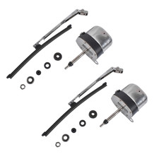 Silver Windshield Wiper Motor Kit Street Hot Rod Universal Boat Fit for Chevy Fi picture