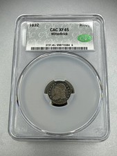 1832 Capped Bust Half Dime H10C CACG XF45 CAC WitterBrick picture