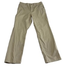 Duluth Trading Flex Ballroom Khakis Pants Mens 34x32 Stretch Workwear Tan Chino picture