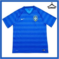 Brazil Football Shirt Nike Large Away Kit Brasil Camisa Jersey 2014 2015 CC68 picture