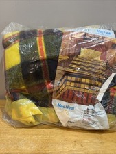 Vtg Beacon MacNeal Plaid Blanket Acrylic Twin/Full 72x90 w/Satin Edging USA picture