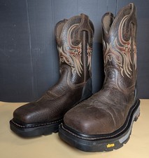 Justin Mens Boots Driscoll Water Buffalo Steel Shank/Toe Vibram Ortholite 11 D picture