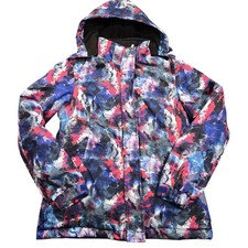 Mountain Warehouse Snow Jacket Womens 6 Multicolor Camo Hooded Ski Insulated picture