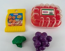 Little Tikes Pretend Play Food Vegetable Crisp Sun Chips Broccoli Grapes Lot 4  picture