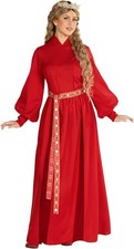 Women`s Buttercup Costume Red Princess Bride Peasant Dress Halloween  S - 3XL picture