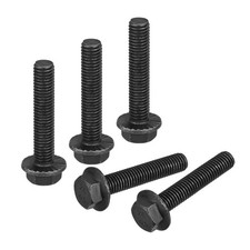M10-1.5x50mm Hex Serrated Flange Bolts 10.9 Grade Carbon Steel Screws 5pcs picture
