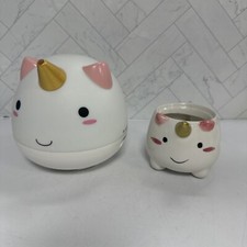 Smoko Elodie Unicorn Aromatherapy Diffuser Color Changing Light Mini Planter picture