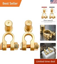 2 PCS SAE to JIS Car Battery Terminals Connectors Positive Negative Quick-Rel... picture