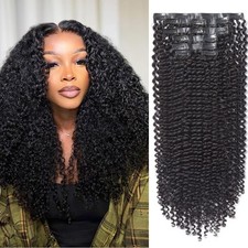 LUVME HAIR Kink Curly Hair Extensions Fullness 1 Pack Seamless Invisible PU picture