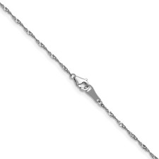 Herco Platinum 1.25mm Singapore Chain 18 Inch Necklace Solid picture
