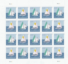SAILBOATS 5 Sheets of 20 (100 total) Postcard Rate Forever Stamps MNH #5747-5748 picture