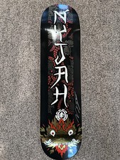 Signed Element- Nyjah Huston rare gold foil deck- Berrics autograph picture