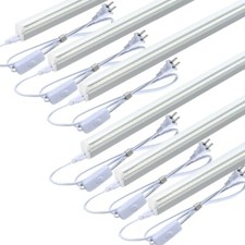 6 Pack LED T5 Integrated Single Fixture 4FT 20W LED Shop Ceiling Lights Clear picture