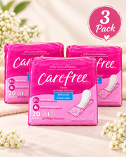 CareFree Regular Liners 20 Count 3 Pack Odor Control Multi-Fluid Protection picture