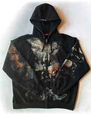 SUPREME FRANK FRAZETTA  Zip Up Hooded Sweatshirt color Black LARGE fashion Mens picture