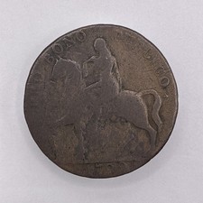 1792 Lady Godiva Halfpenny Conder Token Elephant & Castle Copper Coin picture