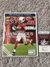 Larry Fitzgerald Signed 2009 Sports Illustrated Magazine Cardinals JSA COA picture