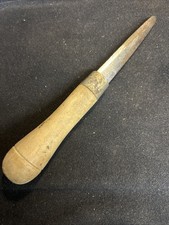 Vintage LARGE Oyster Knife w Wooden Handle  OBX Authentic Shucking Tool picture