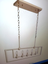 Uolfin 28 in. 5-Light Modern Antique Gold Linear Island Chandelier (A03973) picture
