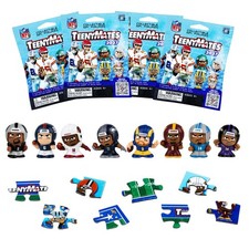 LOT OF 4 FACTORY SEALED BLIND PACKS 2027 NFL TEENYMATES WITH PUZZLE PARTY ANIMAL picture