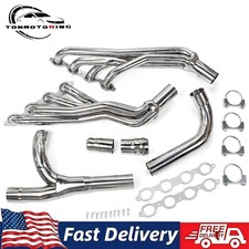Long Tube Exhaust Headers + Y-Pipe for 2014–2017 Chevy GMC 1500 5.3L 6.2L V8 US picture