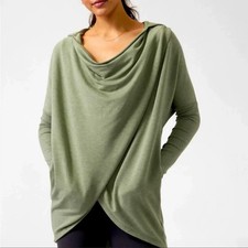 ATHLETA Purana Wrap Eucalyptus Green Sweatshirt Size Large picture