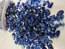 Natural 150 Ct Mix Shape Ceylon Blue Sapphire Certified Flawless Gemstone Lot picture