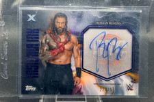 2025 Topps Exalted WWE ROMAN REIGNS Insignia Ink Auto Blue 22/25 - AUTHENTICATED picture