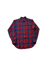 VTG Pendleton The Lodge Shirt Long Sleeve Red Flannel Size Medium 70s 80s picture