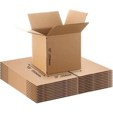 [20-Pack Bulk] 10x10x10 Inch Heavy-Duty Corrugated Boxes Commercial-Grade picture