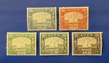 Classic 1937 Aden Sc#1-5 MH Stamps picture