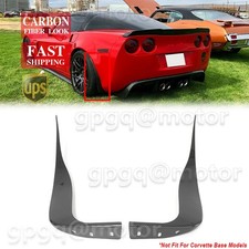 For Chevy Corvette C6 Z06 ZR1 2005-2013 Carbon Fiber Rear Splash Guards Mud Flap picture