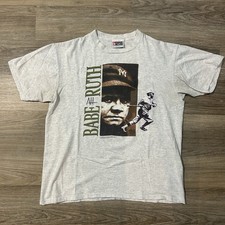 Vintage BABE RUTH 1992 TShirt Single stitch Size XL Stafford Blaine Heather Gray picture