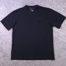 Y-3 Yohji Yamamoto T-Shirt Mens Medium Logo Black Short Sleeve Crew Neck Y3 picture