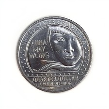 2022D Anna May Wong Quarter IN “COD” WE TRUST Error.   picture