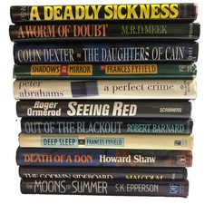 Vintage Mystery Crime Thriller Books Lot of 11 Hardcover Detective Fiction picture