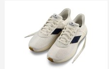 Tracksmith Elliot Runner Shoes Men’s 10 Ivory/Navy Running Sneakers picture