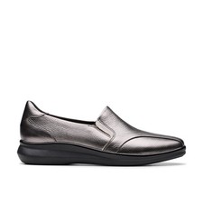 Clarks Womens Lynell Edge Grey Leather Dress  Shoes picture