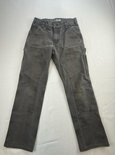 Carhartt Relaxed Fit Double Knee Carpenter Pants Faded Black Gray 31x30 picture