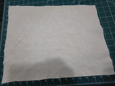 Upholstery Leather Scrap 11 X 16 Antique white picture